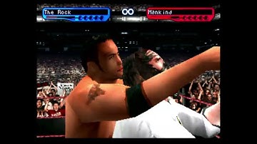 WWF Smackdown 2 - PS1 Gameplay - The Rock vs Mankind