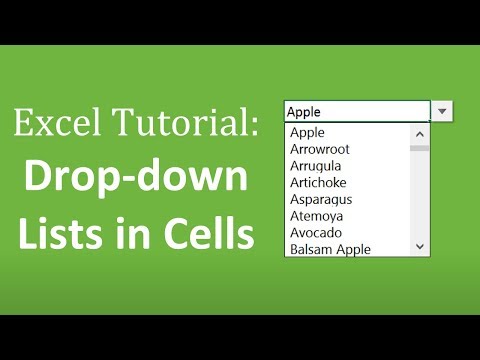 How to Create Drop Down Lists in Cells - The Complete Excel Guide