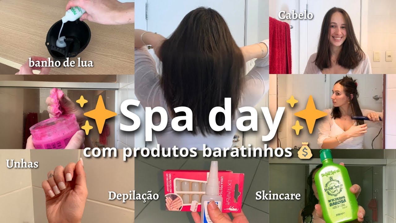 SPA DAY PARA PATYS POBRES | banho de lua, banho premium, cabelo, skincare, unhas…🧖‍♀️