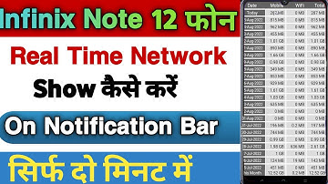Infinix Note 12 Real Time Network Speed Show Kaise Karen | Network Speed Show Kaise Karen On Infinix
