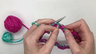 Two-Color Corrugated Ribbing For Knitting