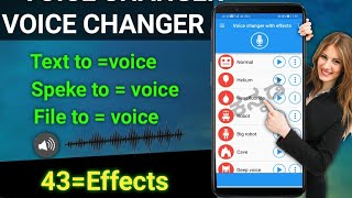 Voice changer app 43 effects in one app best voice changer app, text to voice, file to voice