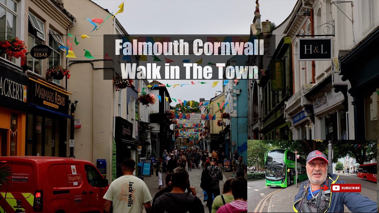 Falmouth Cornwall  Walk in The Town