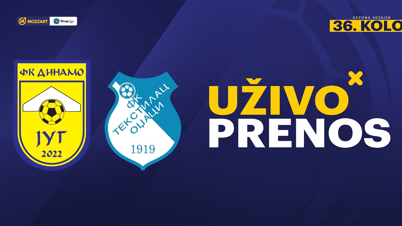 SU Dinamo Jug - Tekstilac Mozzart Bet Prva liga Srbije 2025/26 36. Kolo