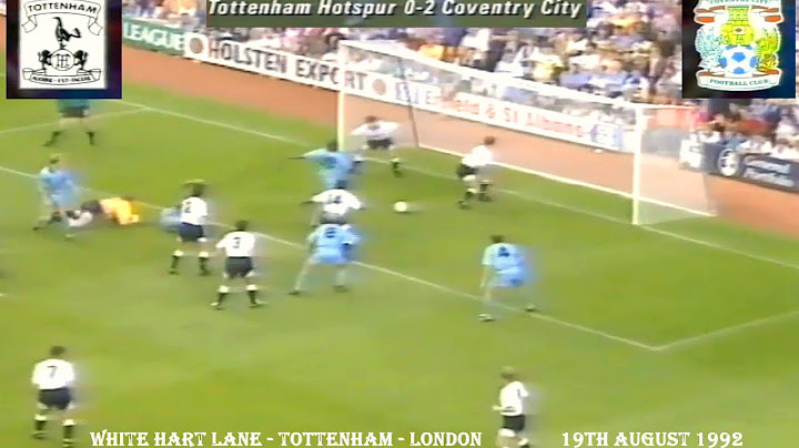 TOTTENHAM HOTSPURS FC V COVENTRY CITY FC - 0-2 - 19TH AUGUST 1992 - WHITE HART LANE - TOTTENHAM
