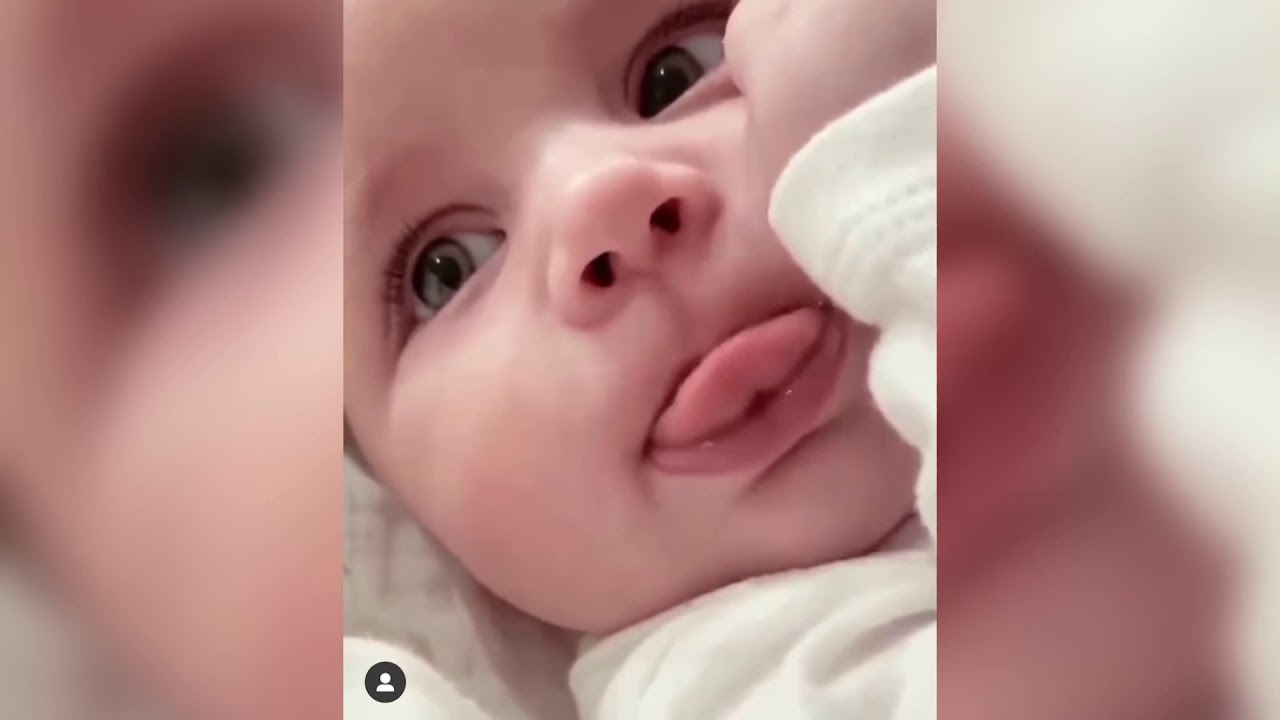 Baby doing Funny tongue movements Baby Crying Funny Compilation