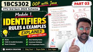 1BCS302 OOP with Java Module 1 🔥 Part 03 | Easy Explanation | VTU 3rd Sem 2025 Scheme