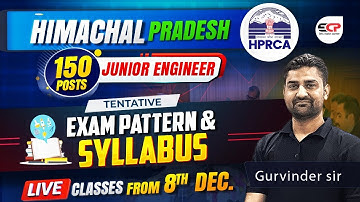 Exam Pattern & Syllabus of Himachal Civil Junior Engineer 150 vacancies upcoming notification 2025