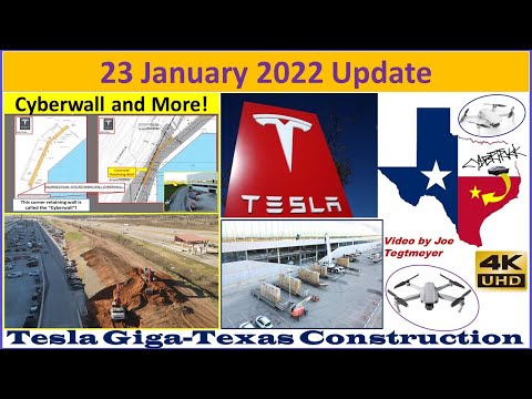 Tesla Gigafactory Texas 23 January 2022 Cyber Truck & Model Y Factory Construction Update (3:30PM)