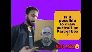 Is it possible to draw portrait on Parcel box?😊😊 | WWE Superstar The Rock Realistic Portra Drawing screenshot 4