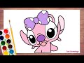 How to Draw Angel from Lilo & Stitch | Angel and Stitch Drawing Made Easy | Tori Drawings