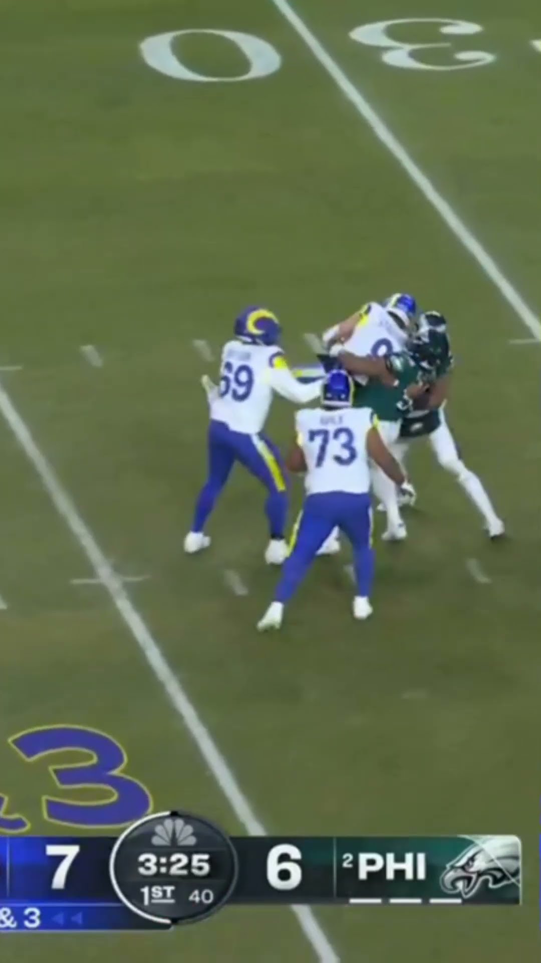 Jalen Carter HUGE SACK on Matthew Stafford on 3rd down ?? Eagles vs Rams Divsional Round Highlights