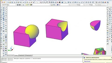 AutoCAD: unión, diferencia e intersección en tres dimensiones.