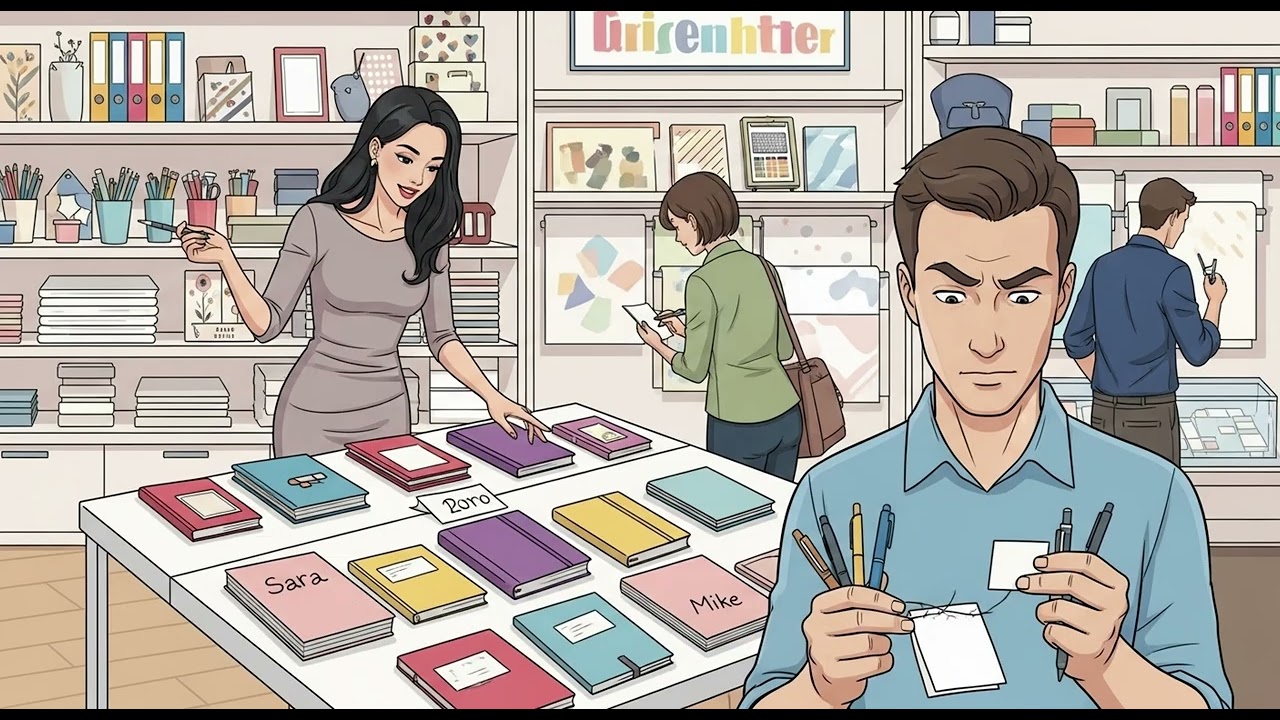 Bookstore and Stationery Shopping | English Learning Conversation