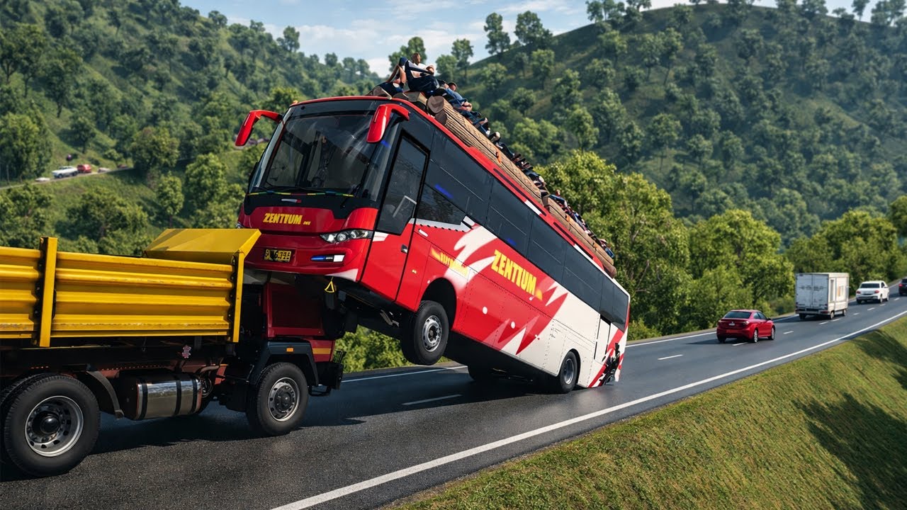 🔴 LIVE NOW | Overloaded Bus on a Deadly Cliffside Road - YouTube