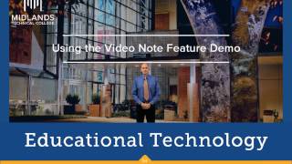 D2L Brightspace v10.7 Daylight Using the Video Note Feature Demo