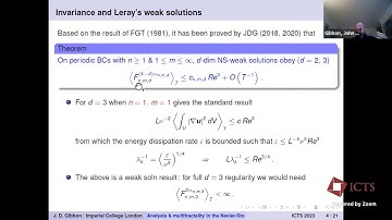 Analysis and Multifractality in the NS and ITT Equations by John D. Gibbon