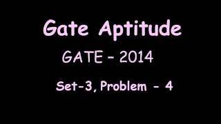 GATE   2014, Electrical Engineering, Set   3, Aptitude Problem   4