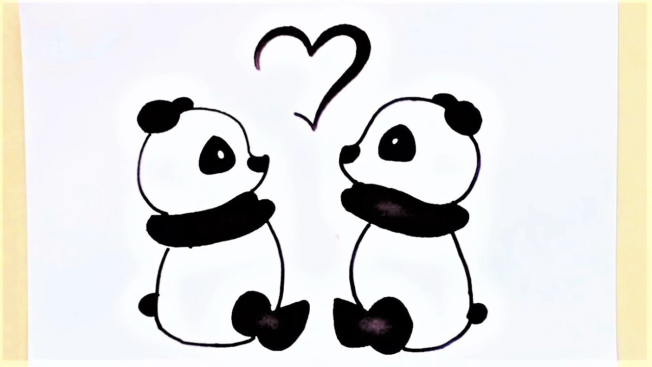 How To Draw Cute Panda | Easy Panda Drawing || - YouTube