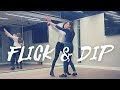 Beginners Bachata flick and dip demonstration - easy moves