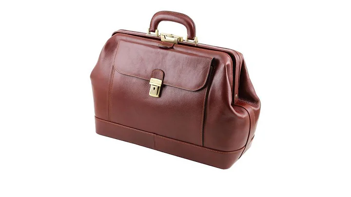 TUSCANY LEATHER LEONARDO EXCLUSIVE LEATHER DOCTOR BAG BROWN