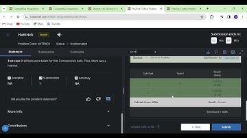 Minimum Wage, Hattrick,  Access Control Codechef Starters 116  Solutions