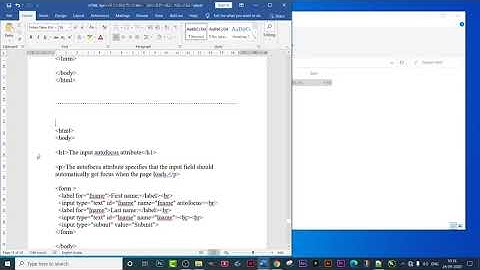 HTML Tutorial  - The autocomplete attribute