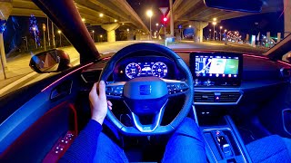 New Seat Leon Fr 2021 - Night Pov Test Drive Pure Driving, 150 Hp Mhev With Dsg