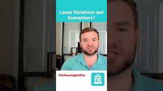 Lease violations and exemptions #shorts