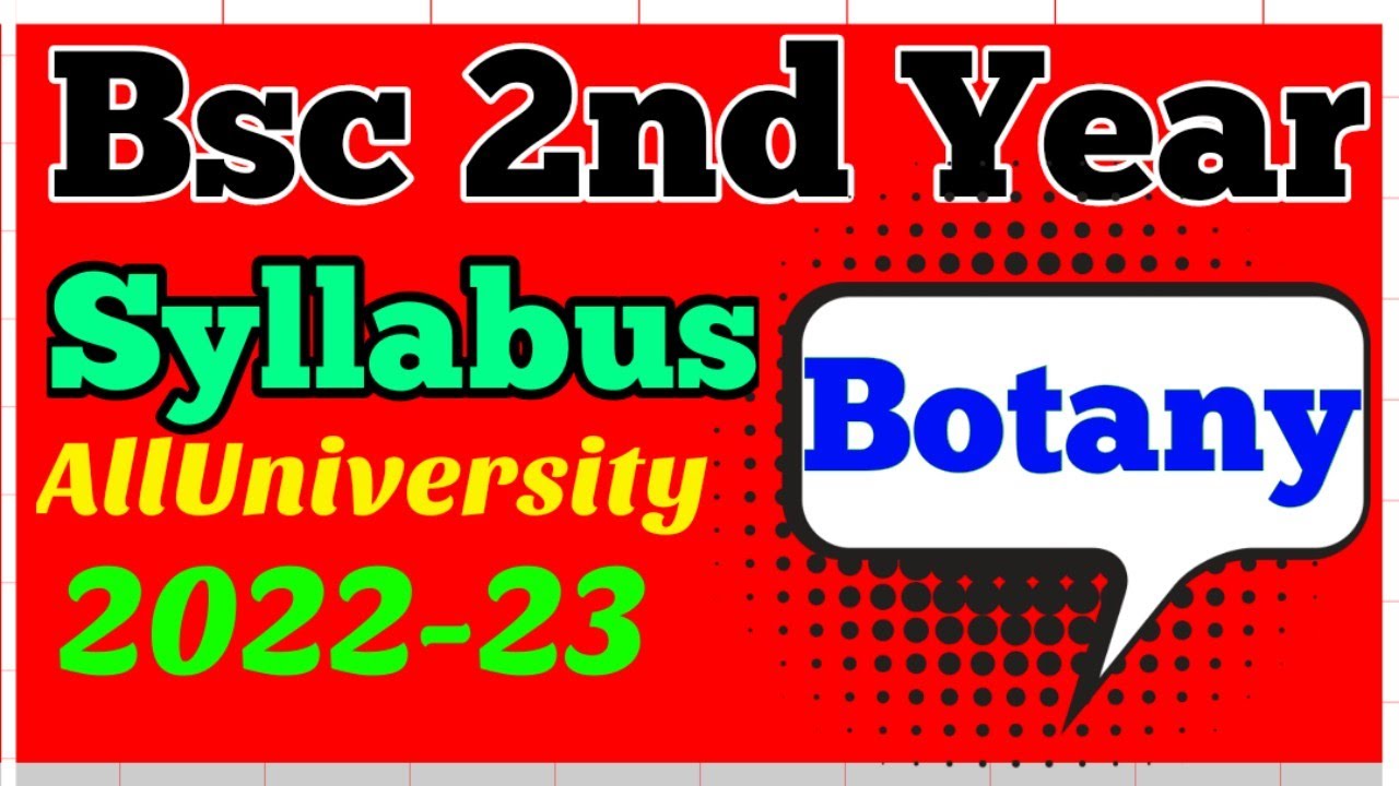 Botany Syllabus bsc 2nd year Hindi & English All University Biology ...