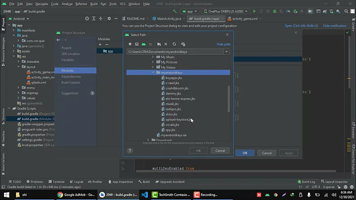 How to add Java Key Store (JKS) in Android Studio