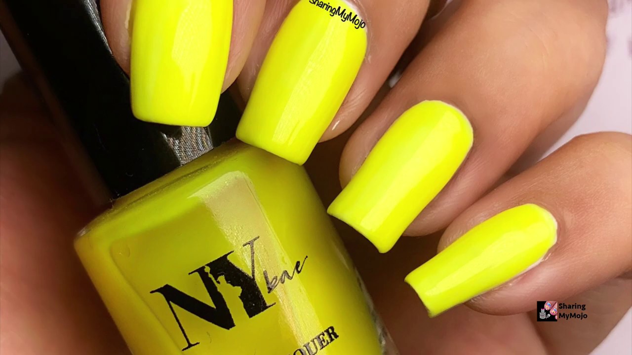 50 Trendy Summer Nail Colours & Designs : Yellow Colour Nails Design