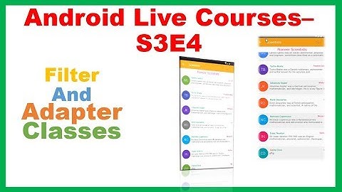 Android Live Courses S3E4 :Firebase Realtime DB CRUD - Filter Capability and Adapter Class