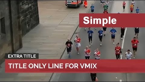 vMix - Simple - Lower third