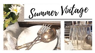 FARMHOUSE TRAY STYLING |SUMMER VINTAGE VIGNETTE CHALLENGE