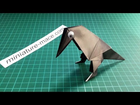 Оригами грач из бумаги