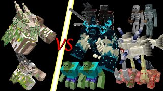 Mutant Iron Golems vs Mutant Creatures! Team battle. Minecraft mob battle!