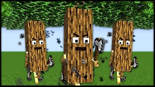 Minecraft but TREES attack and fight back... [Datapack] Instantly Destroy Trees With This Datapack
