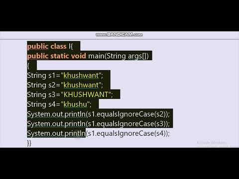Java string equalsIgnoreCase()