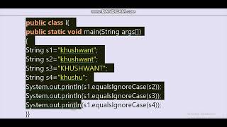 Java string equalsIgnoreCase()