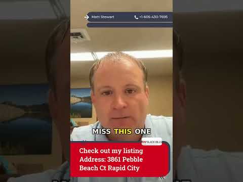 2 baths listing at 3861 Pebble Beach Court, Rapid City, SD home video tour