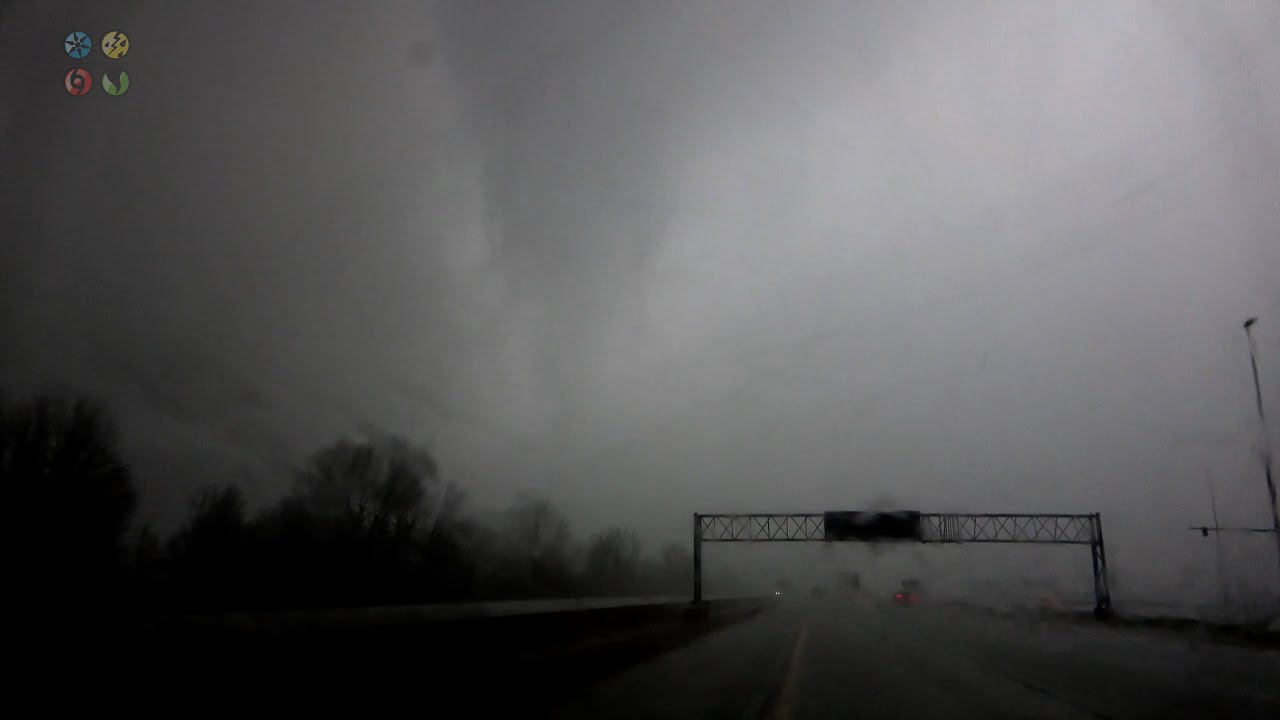 Storm Chasers Avoid Rain Wrapped Cone Tornado, Sherman, IL YouTube