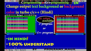 How to change  background color in c ,output text background change in turbo c++||