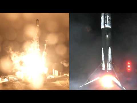 Transporter-17 launch and Falcon 9 first stage landing
