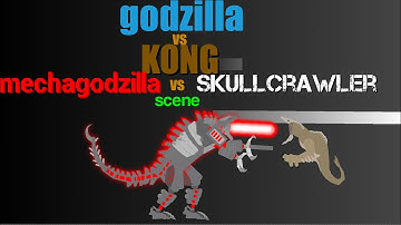 Godzilla vs kong| mechagodzilla vs skull crawler scene animated