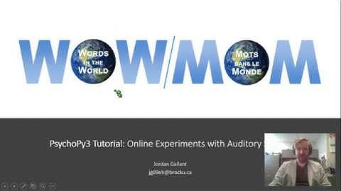 WOW Tutorial PsychoPy3: Online Experiments with Auditory Stimuli