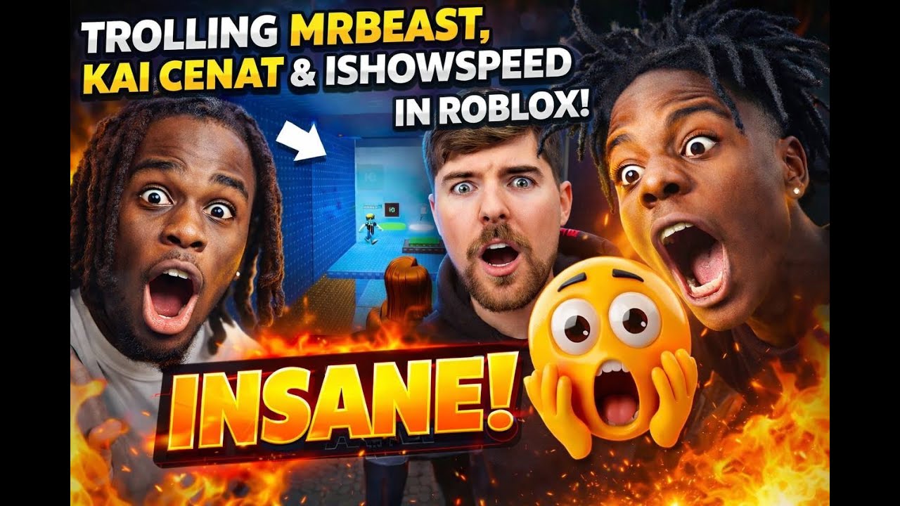 I Trolled MrBeast, Kai Cenat & IShowspeed in ROBLOX... (They went INSANE)