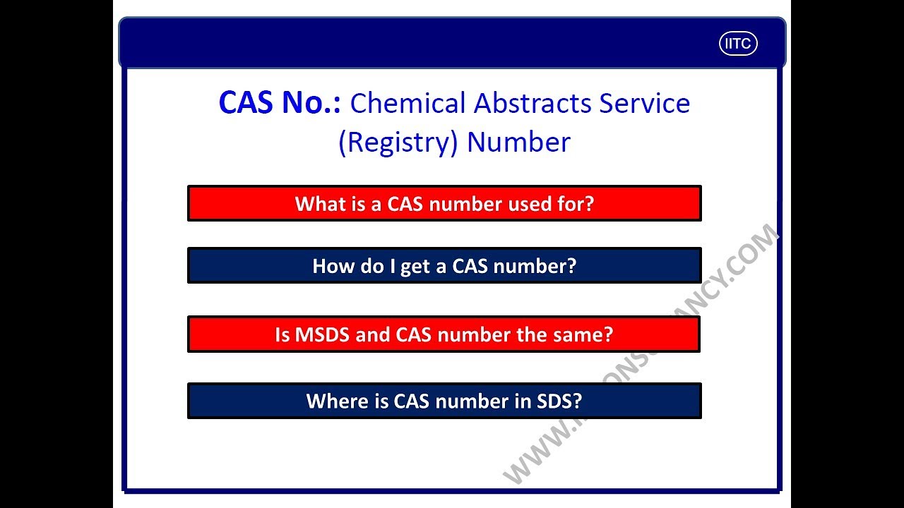 CAS Number What Is Cas Number What Is CAS No What Is A CAS Number 