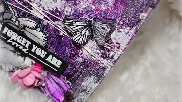 Mixed Media canvas "Butterfly".  Step-by-step tutorial.