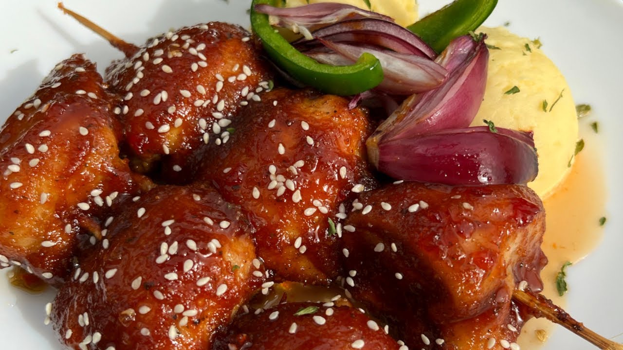 How To Make Juicy Chicken Thigh Kebabs Coated in Appleton Sauce YouTube